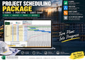 PACKAGE 3 - (SCHEDULING PACKAGE) S-CURVE, PERT/CPM, GANTT CHART